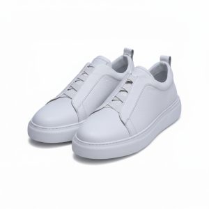 JUNO - Beyaz Hakiki Deri Slip-On Sneaker