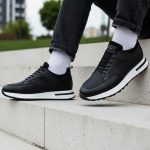 Nish - Leather & Stretch Sneakers