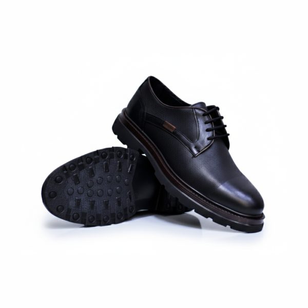 TNY-1329 حذاء جلد كلاسيكي أسود وبني كلاسيكي