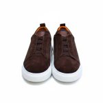 JUNO - Hakiki Süet Kahverengi Deri Slip-On Sneaker