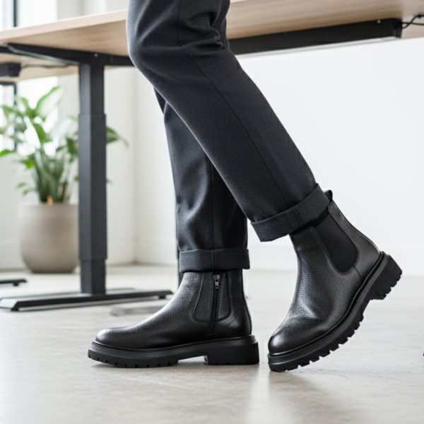 SNOW- Elasticated & Zipped Floter Leather Boots