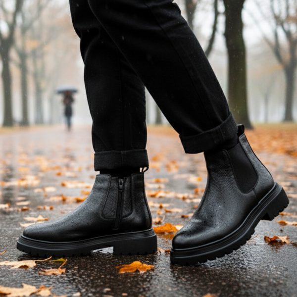 SNOW- Elasticated & Zipped Floter Leather Boots