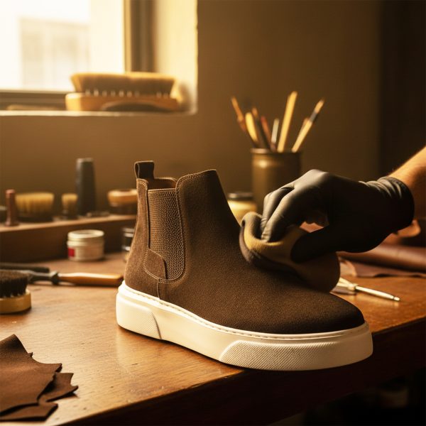 CHELSEA- Sneaker Süet Koyu Kahve Deri Bot