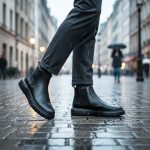 شيلسا - حذاء رياضي رياضي أسود من الجلد الأسود