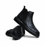 شيلسا - حذاء رياضي رياضي أسود من الجلد الأسود