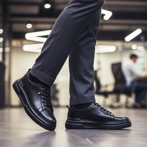 FLOW - Siyah Deri Ayakkabı