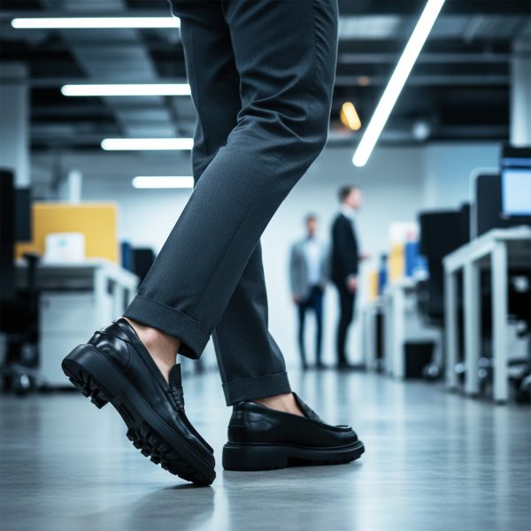 حذاء بدون كعب مصنوع يدوياً من الجلد من جياني ماجي