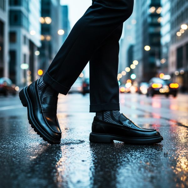 حذاء بدون كعب مصنوع يدوياً من الجلد من جياني ماجي