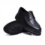 Massimo Siyah Düz Deri Ayakkabı