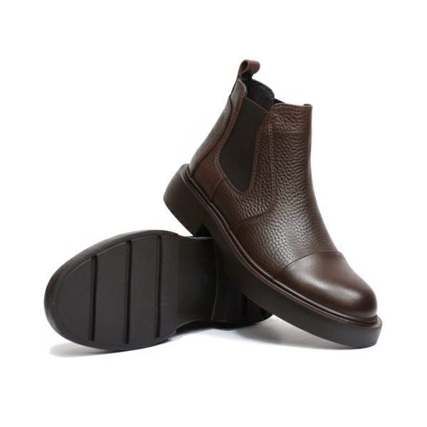 ماتريكس - جزمة جلدية بنية اللون - MATRIX