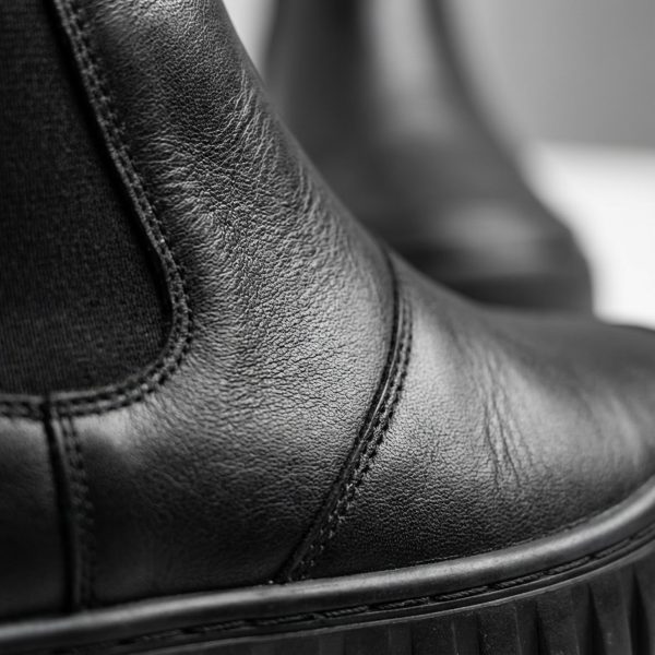 Raven Black - Siyah Deri Chelsea Bot