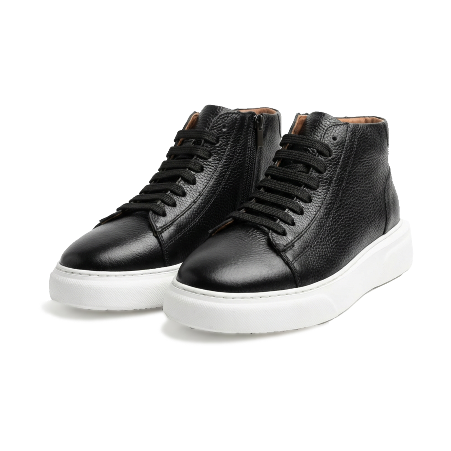 SİYAH & ECRU DERİ BOT