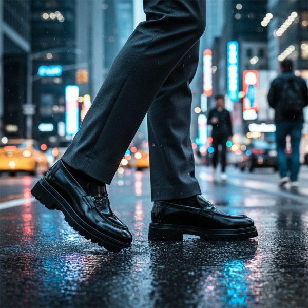 حذاء إنزو أوبننج جلدي مفتوح من إنزو