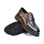 حذاء ماسيمو براون فلوتر جلدي من الجلد البني