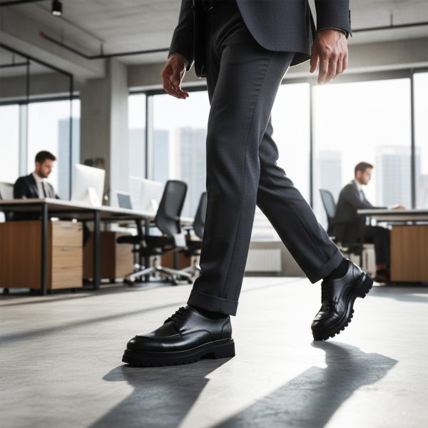 حذاء ماسيمو فلوتر أسود من الجلد الأسود