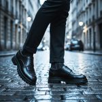 حذاء ماسيمو فلوتر أسود من الجلد الأسود