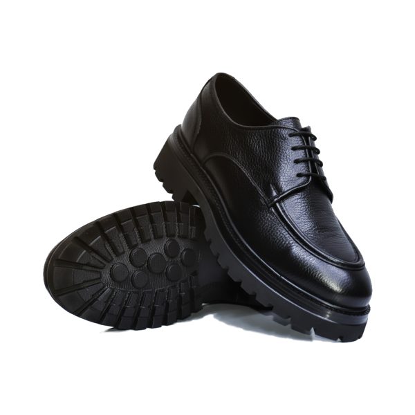 حذاء ماسيمو فلوتر أسود من الجلد الأسود