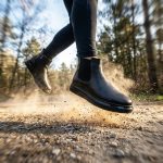 بيور بلاك - حذاء تشيلسي جلدي أسود بسحاب