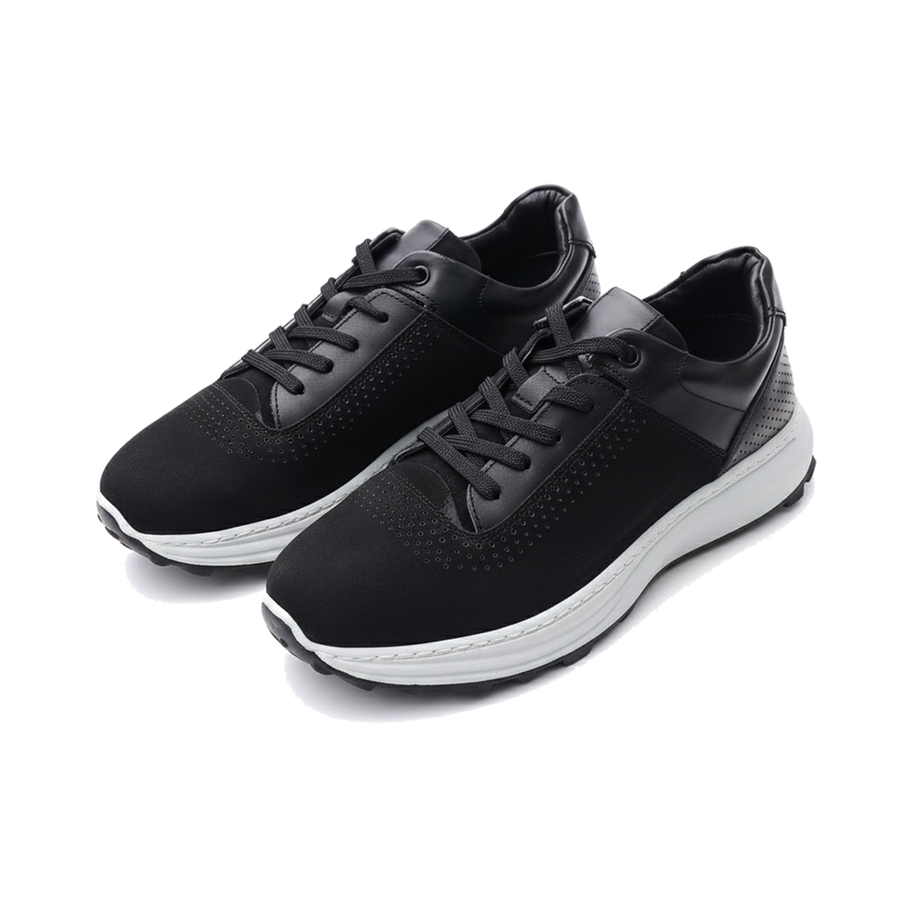 Rima - Black Nubuck Leather Sneakers