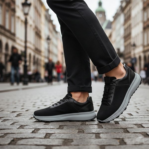 Rima - Black Nubuck Leather Sneakers