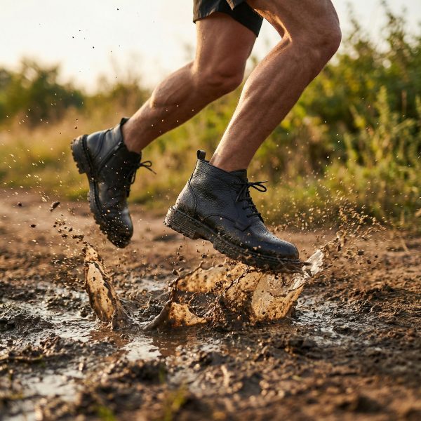 Roda - Siyah Floter Deri Fermuarlı Bot