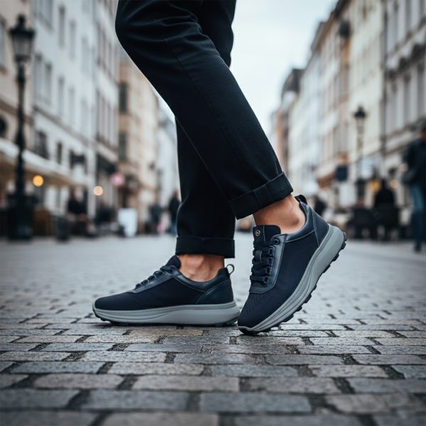 Void - Lacivert Nubuk Deri Spor Ayakkabı