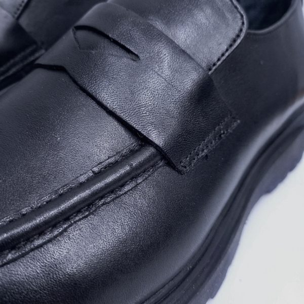 Mokka - Siyah Deri Makosen Ayakkabı