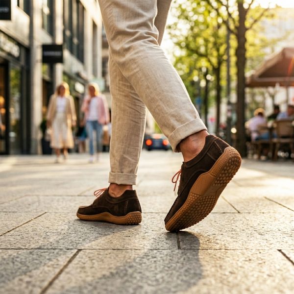 Coudron - Hakiki Nubuk Kahverengi Deri Ayakkabı (Bağcıklı)