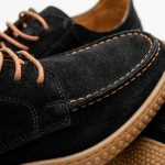 Coudron - Hakiki Nubuk Siyah Deri Ayakkabı (Bağcıklı)