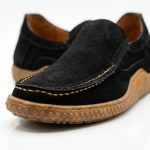 Coudron - Hakiki Nubuk Siyah Deri Ayakkabı (Makosen)