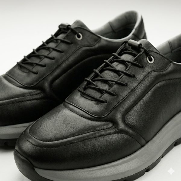 SOFTY - Siyah Yumuşak Deri Ayakkabı